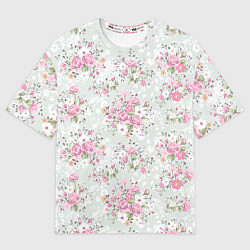 Футболка оверсайз мужская Flower pattern, цвет: 3D-принт