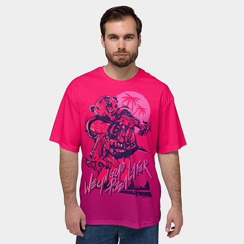 Мужская футболка оверсайз We grab pizza later / 3D-принт – фото 3