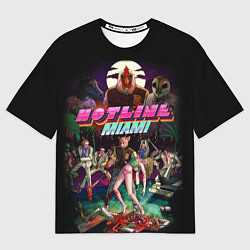 Футболка оверсайз мужская Hotline Miami, цвет: 3D-принт