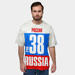 Футболка оверсайз мужская Russia: from 38, цвет: 3D-принт — фото 2