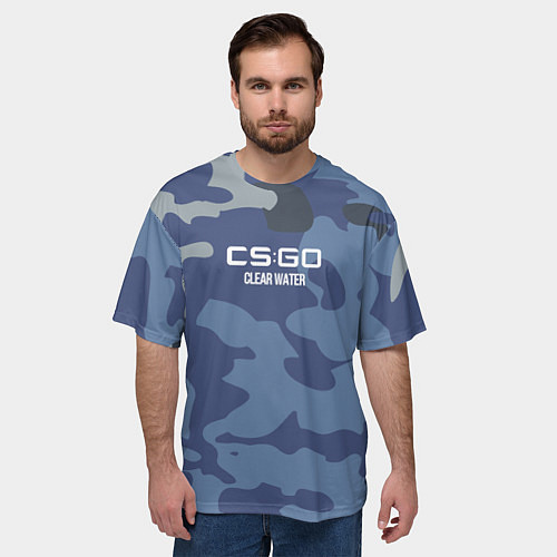 Мужская футболка оверсайз Cs:go - Clear Water Чистая вода / 3D-принт – фото 3