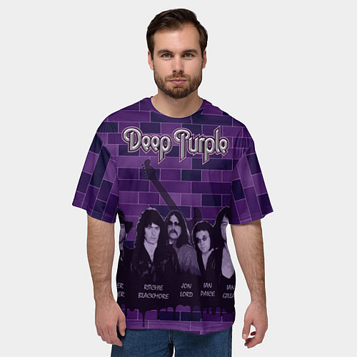 Мужская футболка оверсайз Deep Purple / 3D-принт – фото 3