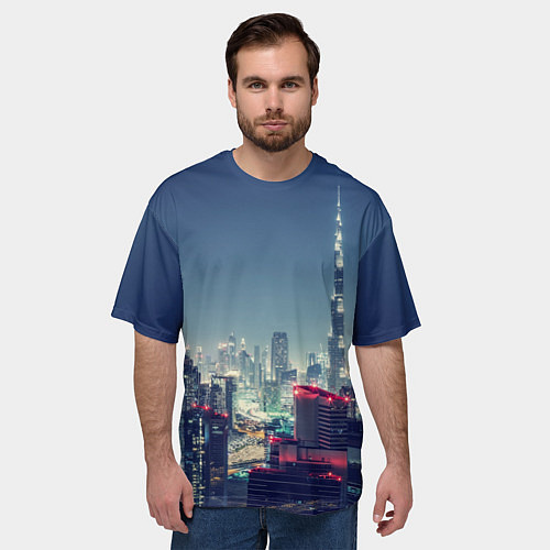 Мужская футболка оверсайз Дубай / 3D-принт – фото 3