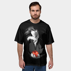 Футболка оверсайз мужская Тетрадь смерти 4, цвет: 3D-принт — фото 2