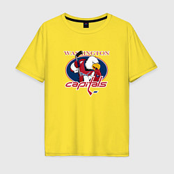 Футболка оверсайз мужская Washington Capitals Hockey, цвет: желтый