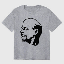 Футболка оверсайз мужская Ленин: скульптура, цвет: меланж