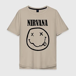 Футболка оверсайз мужская Nirvana, цвет: миндальный