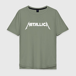 Футболка оверсайз мужская Metallica, цвет: авокадо