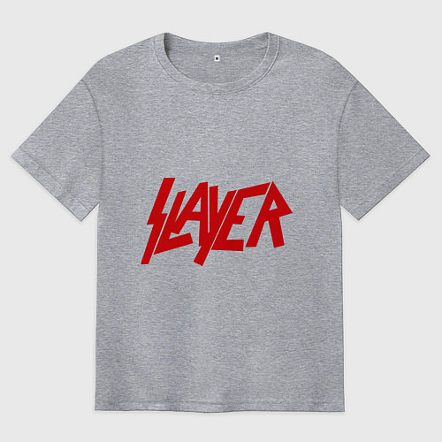 Мужская футболка оверсайз Slayer / Меланж – фото 1