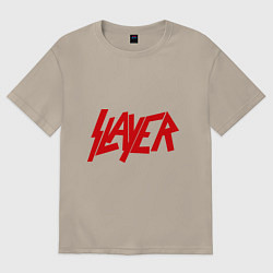 Футболка оверсайз мужская Slayer, цвет: миндальный
