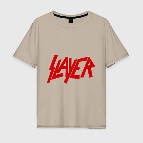Мужская футболка оверсайз Slayer / Миндальный – фото 1