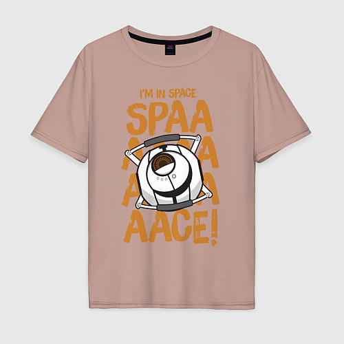 Мужская футболка оверсайз Space / Пыльно-розовый – фото 1