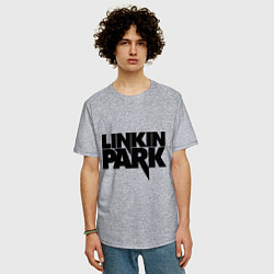 Футболка оверсайз мужская Linkin Park, цвет: меланж — фото 2