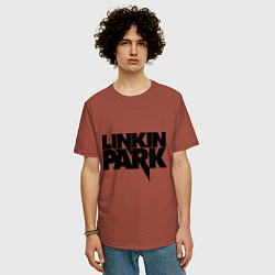 Футболка оверсайз мужская Linkin Park, цвет: кирпичный — фото 2