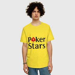 Футболка оверсайз мужская Poker Stars, цвет: желтый — фото 2