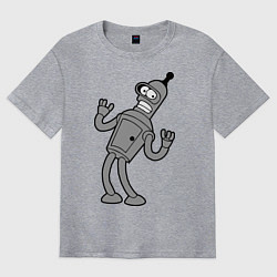 Футболка оверсайз мужская Bender Error, цвет: меланж