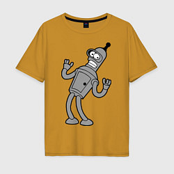 Футболка оверсайз мужская Bender Error, цвет: горчичный