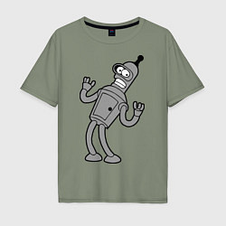 Футболка оверсайз мужская Bender Error, цвет: авокадо