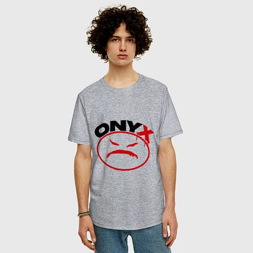 Мужская футболка оверсайз Onyx / Меланж – фото 3