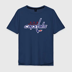 Футболка оверсайз мужская Washington Capitals, цвет: тёмно-синий