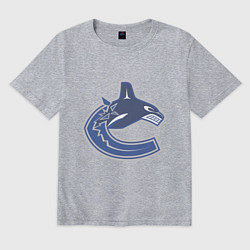 Футболка оверсайз мужская Vancouver Canucks, цвет: меланж