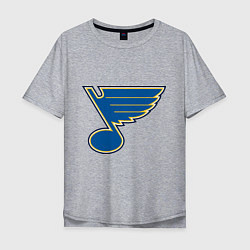 Футболка оверсайз мужская St Louis Blues, цвет: меланж