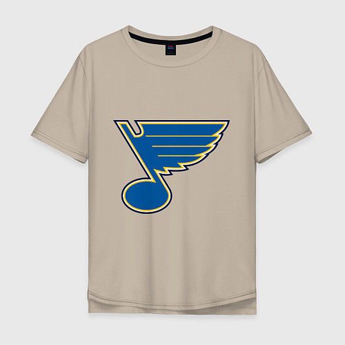 Мужская футболка оверсайз St Louis Blues / Миндальный – фото 1