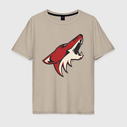 Футболка оверсайз мужская Phoenix Coyotes, цвет: миндальный