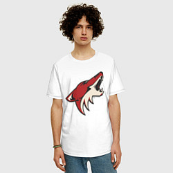 Футболка оверсайз мужская Phoenix Coyotes, цвет: белый — фото 2
