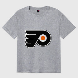 Футболка оверсайз мужская Philadelphia Flyers, цвет: меланж
