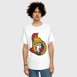Футболка оверсайз мужская Ottawa Senators, цвет: белый — фото 2