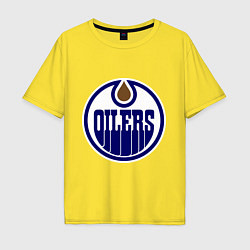 Футболка оверсайз мужская Edmonton Oilers, цвет: желтый