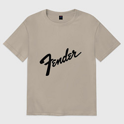 Футболка оверсайз мужская Fender, цвет: миндальный