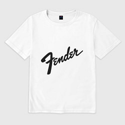 Футболка оверсайз мужская Fender, цвет: белый
