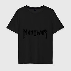 Футболка оверсайз мужская Manowar, цвет: черный