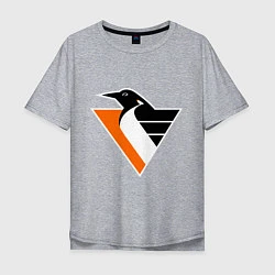 Футболка оверсайз мужская Pittsburgh Penguins, цвет: меланж