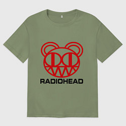Футболка оверсайз мужская Radiohead, цвет: авокадо