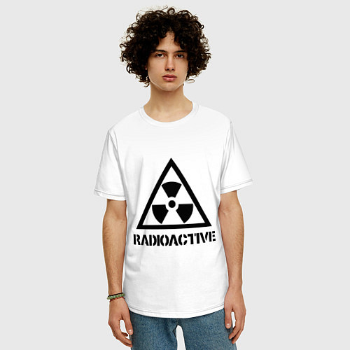 Мужская футболка оверсайз Radioactive / Белый – фото 3