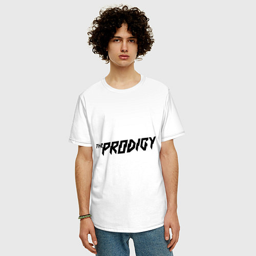 Мужская футболка оверсайз The Prodigy логотип / Белый – фото 3