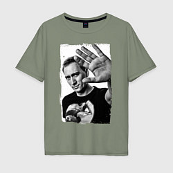 Футболка оверсайз мужская Paul van Dyk: Retro style, цвет: авокадо