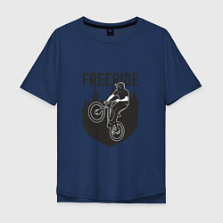 Футболка оверсайз мужская Freeride, цвет: тёмно-синий