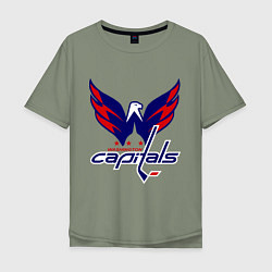 Футболка оверсайз мужская Washington Capitals: Ovechkin, цвет: авокадо