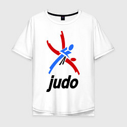 Футболка оверсайз мужская Judo Emblem, цвет: белый