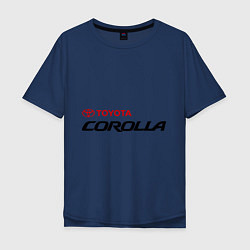 Футболка оверсайз мужская Toyota Corolla, цвет: тёмно-синий