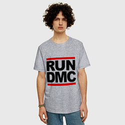 Футболка оверсайз мужская Run DMC, цвет: меланж — фото 2