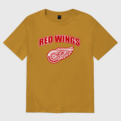 Футболка оверсайз мужская Detroit Red Wings, цвет: горчичный