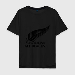 Футболка оверсайз мужская New Zeland: All blacks, цвет: черный