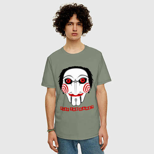 Мужская футболка оверсайз Play the game? / Авокадо – фото 3