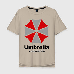 Футболка оверсайз мужская Umbrella corporation, цвет: миндальный