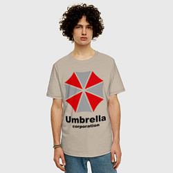 Футболка оверсайз мужская Umbrella corporation, цвет: миндальный — фото 2